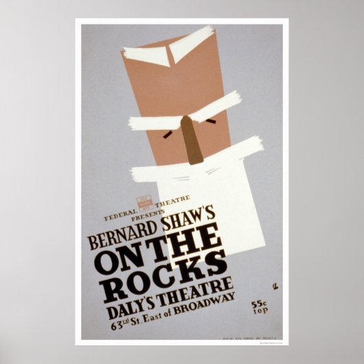 Bernard Shaw op de Rocks 1938 WPA Poster (Voorkant)
