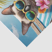 Bernard Surf & Zand, Strand Siamese Kat Tissuepapier (Detail)