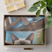 Bernard Surf & Zand, Strand Siamese Kat Tissuepapier (Geschenk)