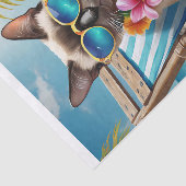 Bernard Surf & Zand, Strand Siamese Kat Tissuepapier (Detail)