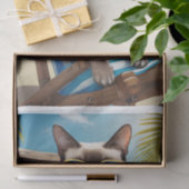 Bernard Surf & Zand, Strand Siamese Kat Tissuepapier (Geschenk)
