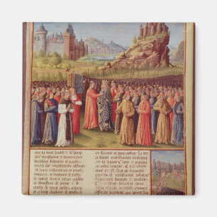 Bernard van Clairvaux die de tweede kruistocht pre Magneet