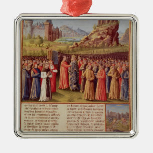Bernard van Clairvaux die de tweede kruistocht pre Metalen Ornament