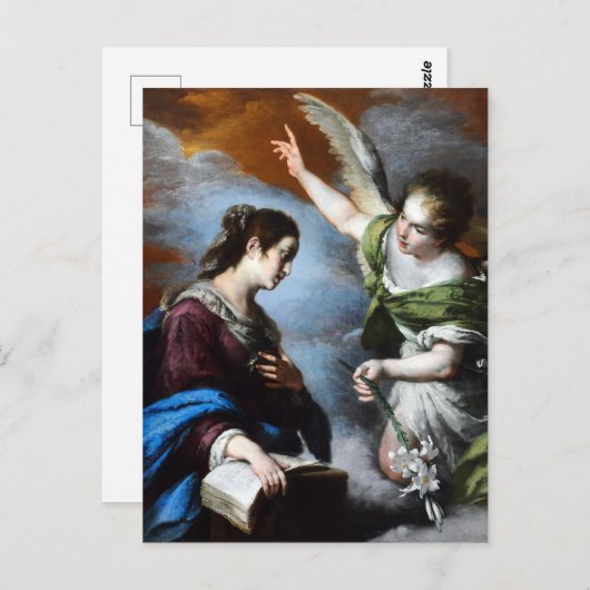 Bernardo Strozzi De aankondiging Briefkaart (Voorkant / Achterkant)