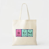 Bernd Periodic table name canvas tas (Voorkant)