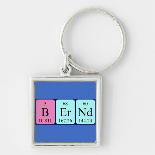 Bernd Periodic table name het sleutelwoord Sleutelhanger (Voorkant)