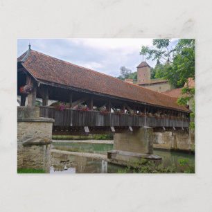 Berne Bridge, Fribourg, Zwitserland Briefkaart