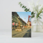 Berne, hoofdstraat- en kloktoren, briefkaart (Staand voorkant)