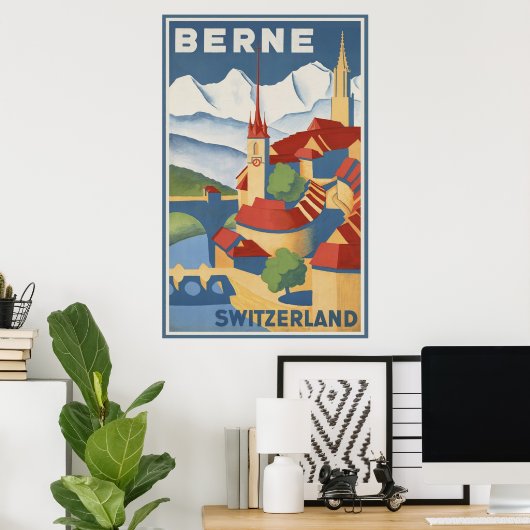 Berne Zwitserland Poster (Thuiskantoor)