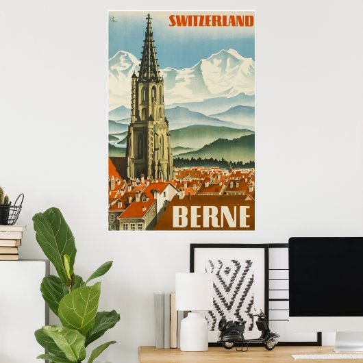 Berne, Zwitserland, reisposter Poster (Thuiskantoor)
