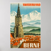 Berne, Zwitserland, reisposter Poster (Voorkant)