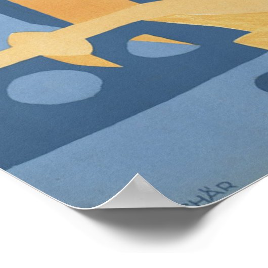 Berne Zwitserland Vintage Travel Poster (Hoek)