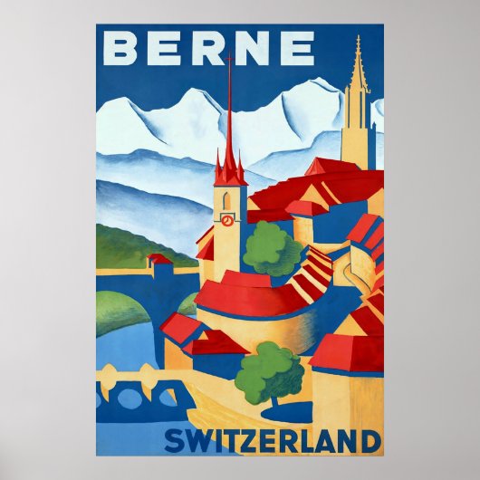 Berne ~ Zwitserland ~ Zwitsers reisposter Poster (Voorkant)