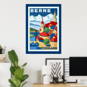 Berne ~ Zwitserland ~ Zwitsers reizen Poster (Thuiskantoor)