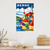 Berne, Zwitserse reisposter Poster (Keuken)