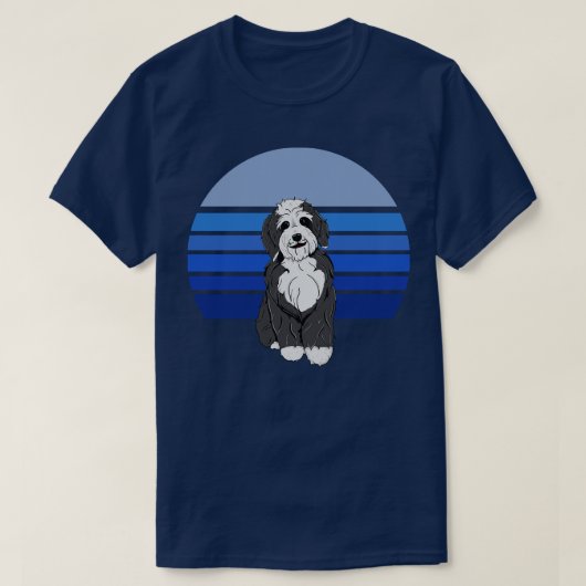 Bernedle Retro Blauw T-shirt (Design voorkant)