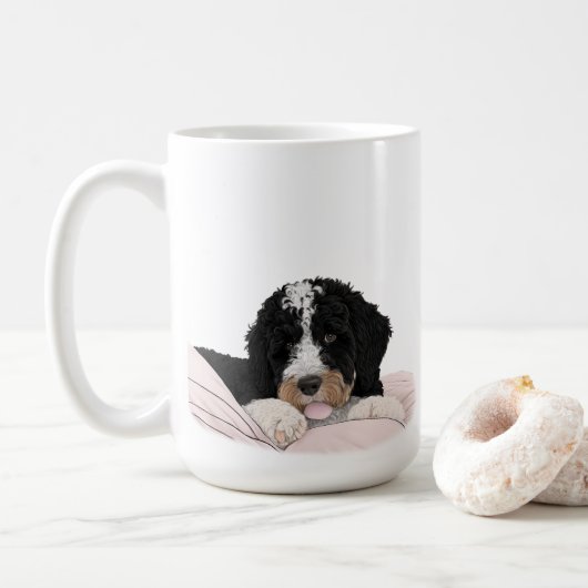 Bernedole Bernese Dog Mam Coffee Tea gift Koffiemok (Met donut)