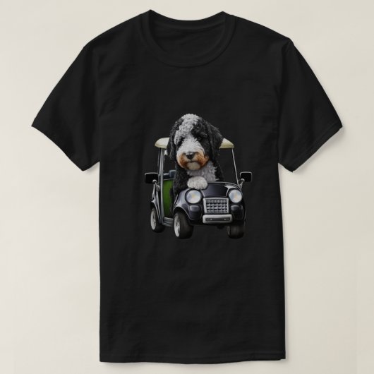 Bernedole Bernese Golfing gift Dog Dad T-shirt (Design voorkant)