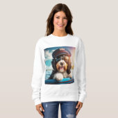 Bernedole Boating Dog Mam Dog Papa Trui (Voorkant volledig)