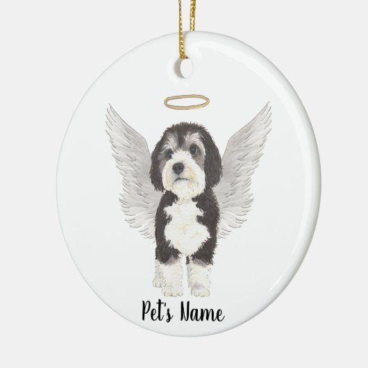 Bernedole Dog Sympathie Memorial Keramisch Ornament (Links)
