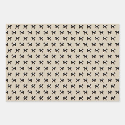 Bernedole Floral Cute Dog Inpakpapier Vel (Voorkant 2)