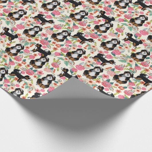 Bernedole Floral Dog Cadeaupapier (Hoek)