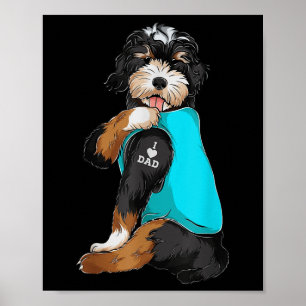 Bernedole I Love Dad Tattoo Apparel, Dog Dad Gif Poster