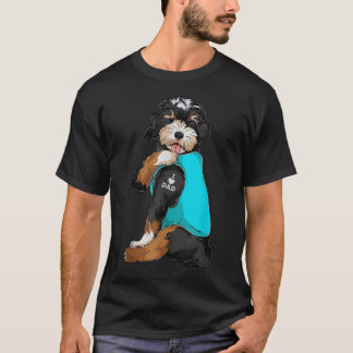 Bernedole I Love Dad Tattoo Apparel, Dog Dad Gif T-shirt