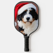Bernedole Kerstmis Pickleball Paddle (Voorkant)