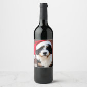 Bernedole Kerstmis Wijn Etiket (Voorkant)