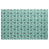 Bernedole-koffieminnaar turkooise stof (Fat Quarter)