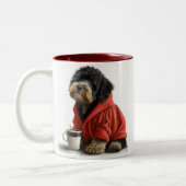 Bernedole, Labradoodle, Goldendoedle-mok koffie Tweekleurige Koffiemok (Links)