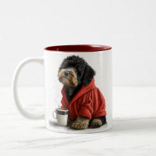 Bernedole, Labradoodle, Goldendoedle-mok koffie Tweekleurige Koffiemok