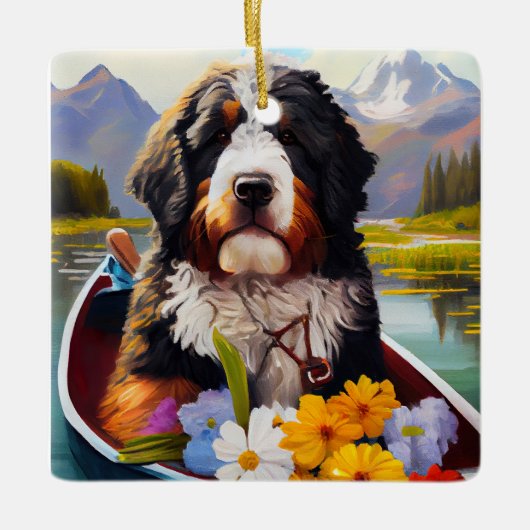 Bernedole op een peddel: een Schilderachtig avontu Keramisch Ornament (Voorkant)