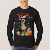 Bernedole Reindeer kerstlammeren Funny Dog Xm T-shirt (Voorkant)