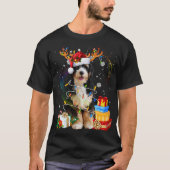 Bernedole Reindeer kerstlammeren Funny Dog Xm T-shirt (Voorkant)