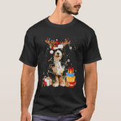 Bernedole Reindeer kerstlammeren Funny Dog Xm T-shirt (Voorkant)