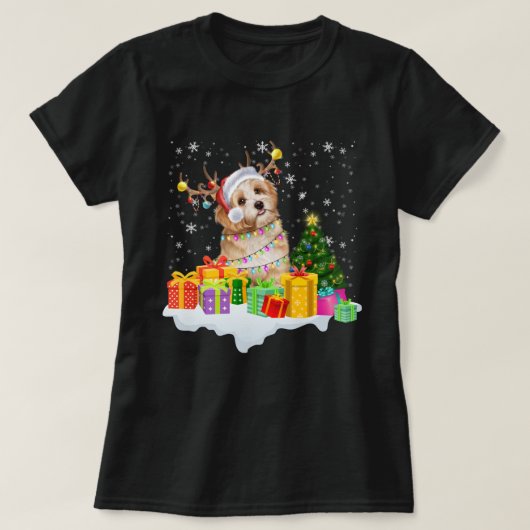 Bernedole Santa Kerstboom Lights Xmas Pajam T-shirt (Design voorkant)