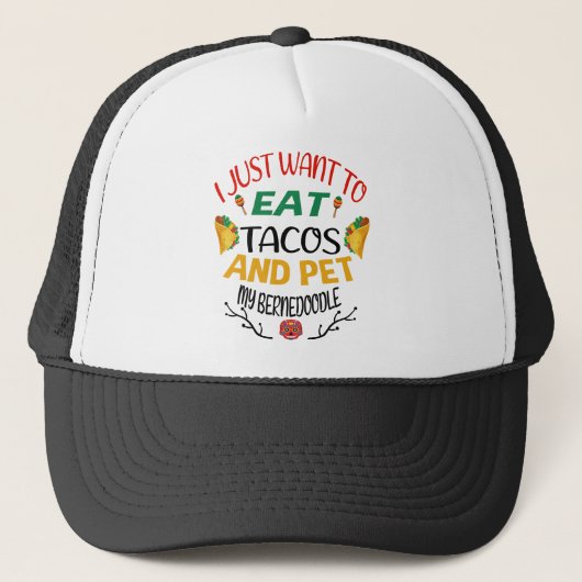 Bernedole Taco Lover Cinco De Mayo 2021 Trucker Pet (Voorkant)