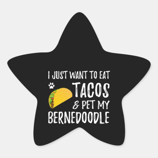 Bernedole Taco Lover Cinco De Mayo Dog mama Ster Sticker (Voorkant)