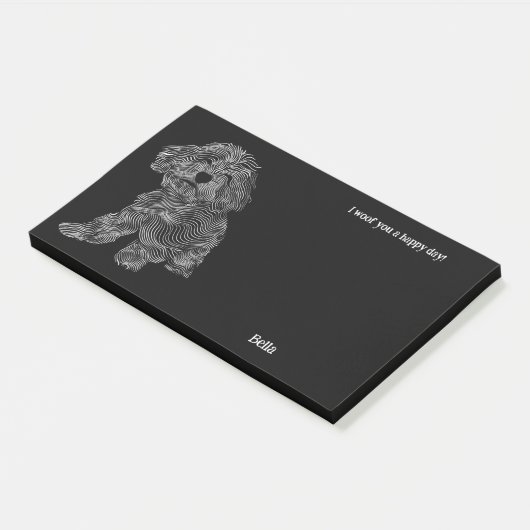 Bernedoodle Abstract Art Hondennaam Post-it® Notes (Schuin)