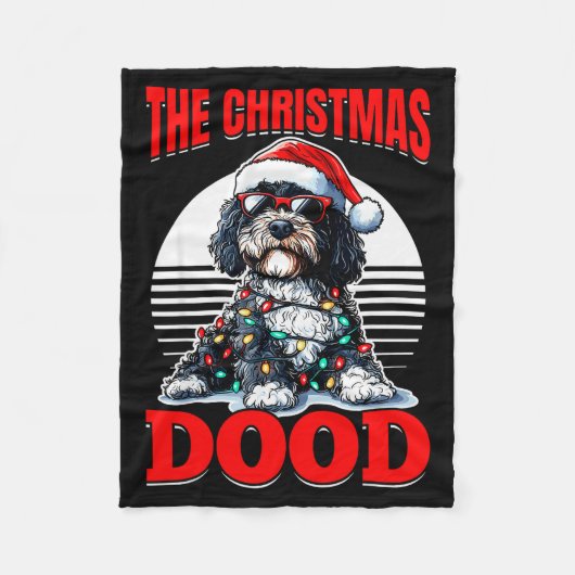 Bernedoodle Christmas Dog Breed The Christmas Dood Fleece Deken (Voorkant)