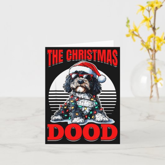Bernedoodle Christmas Dog Breed The Christmas Dood Kaart (Gele Bloem)