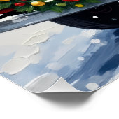 Bernedoodle Christmas Red Truck Holiday Perfect Poster (Hoek)