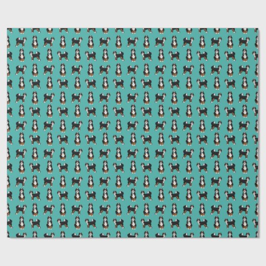 Bernedoodle Dog Cadeaupapier (Vlak)