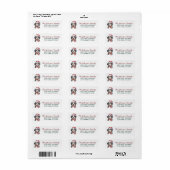 Bernedoodle Dog Christmas Return Address           Etiket (Full Sheet)