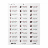 Bernedoodle Dog Christmas Return Address           Etiket (Full Sheet)