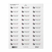 Bernedoodle Dog Christmas Return Address           Etiket (Full Sheet)