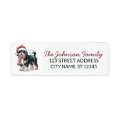 Bernedoodle Dog Christmas Return Address           Etiket (Voorkant)