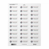 Bernedoodle Dog Christmas Return Address           Etiket (Full Sheet)